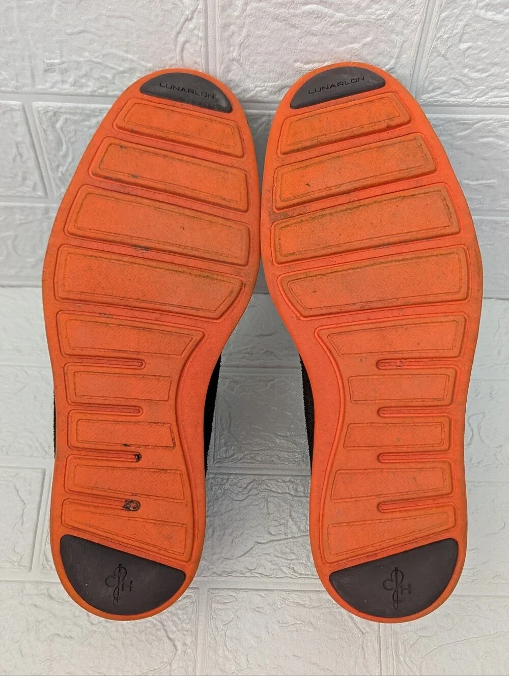 Cole Haan Brown Suede Chukka Boots with Orange Accents Mens Sz 10.5